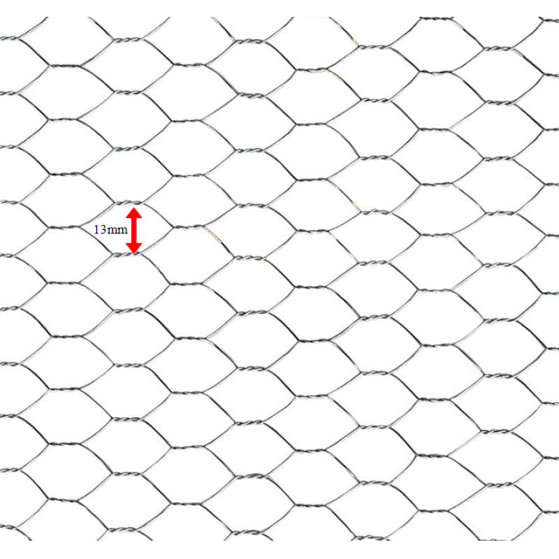 Chicken Wire 600 x 13 x 50mt (2ft with 1/2" hole x165ft) 22G (13kg)